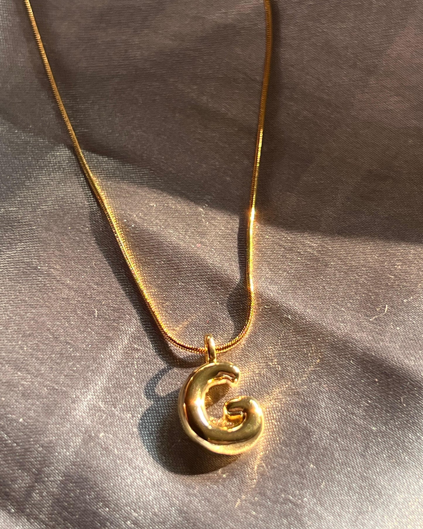 Bubble Initial Necklace